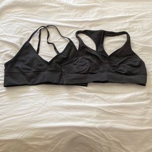 Two lululemon bras, light support, size 10